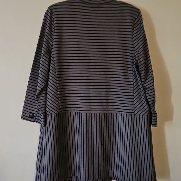 Cabi Striped Car Coat Long Jacket L - Picture 7 of 8